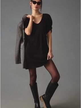 Amadi twist puff sleeve dress